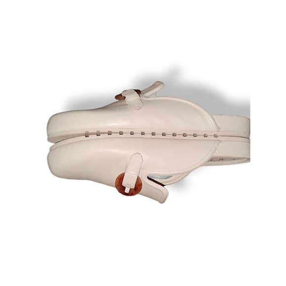 Deltan Brynn Leather Buckle Bohemian Lagan Look Mules SZ 8.5M Ivory leather - Picture 5 of 6